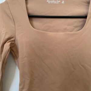 Abercrombie & Fitch Women's Beige Long Sleeve Top